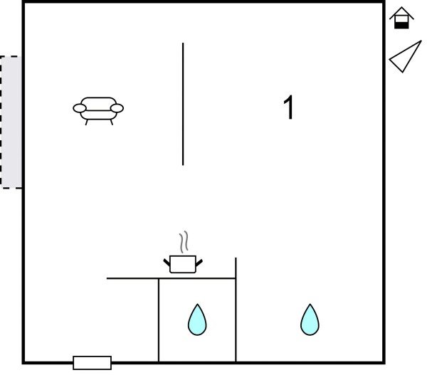 Wohnung 1 Schlafzimmer, mit Garten