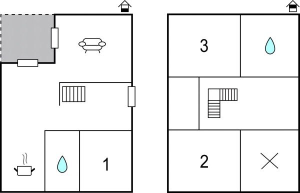 Ferienhaus 3 Schlafzimmer, mit Kamin