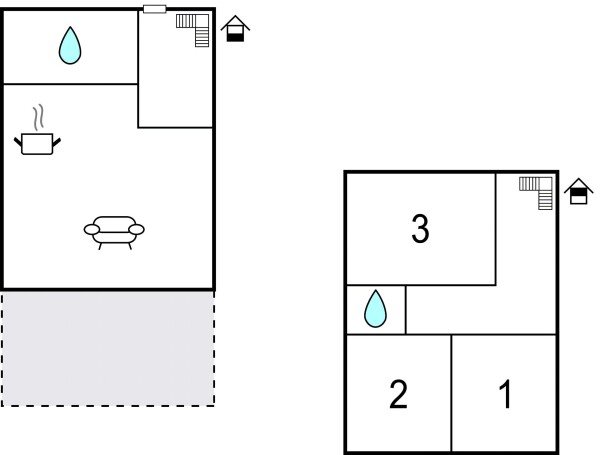 Ferienhaus 3 Schlafzimmer, mit Meerblick