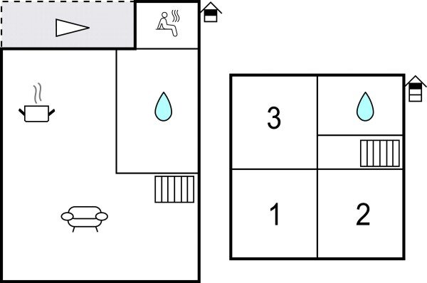 Wohnung 3 Schlafzimmer, mit Sauna