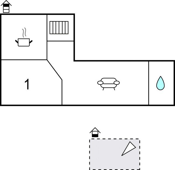 Wohnung 1 Schlafzimmer, mit WLAN