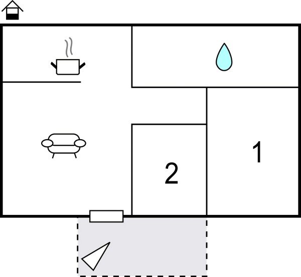 Wohnung 2 Schlafzimmer, mit Pool