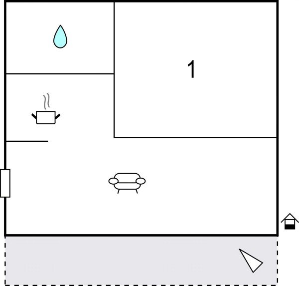 Wohnung 1 Schlafzimmer, mit WLAN