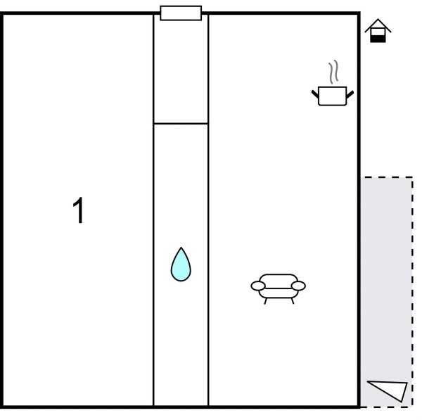 Wohnung 1 Schlafzimmer, mit Meerblick