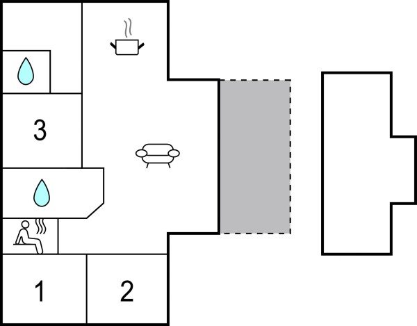 Huis 3 slaapkamers, met tuin