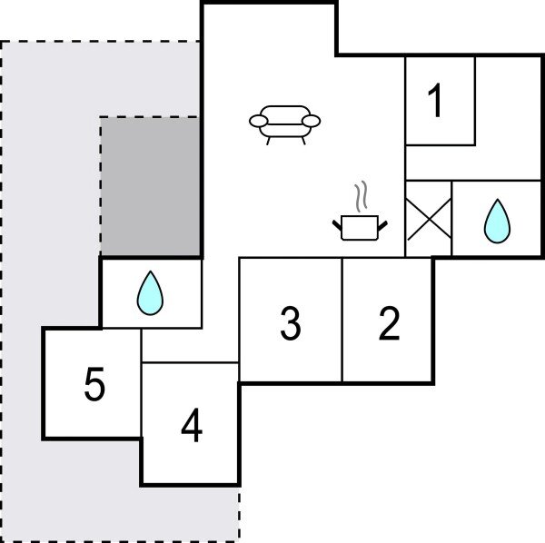 House 5 bedrooms, with wifi