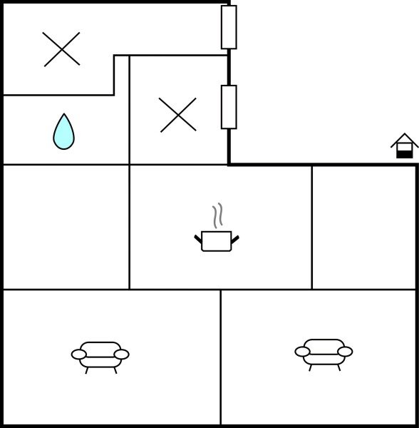 House 1 bedroom, with garden