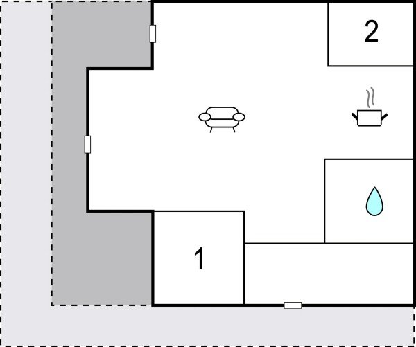 Huis 2 slaapkamers, met sea view