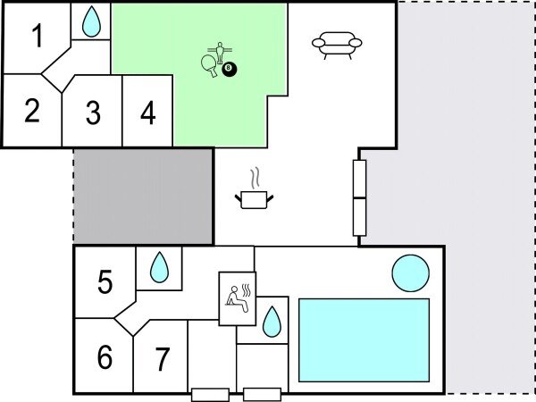 Ferienhaus 7 Schlafzimmer, mit Meerblick