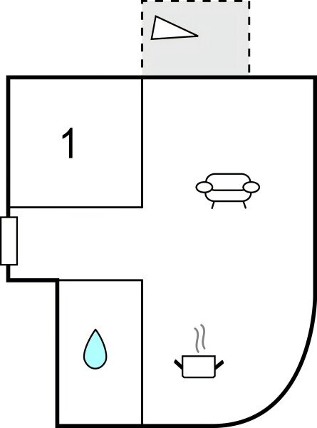 Apartment 1 bedroom, with sea view