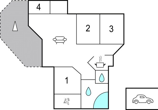 Huis 3 slaapkamers, met sea view