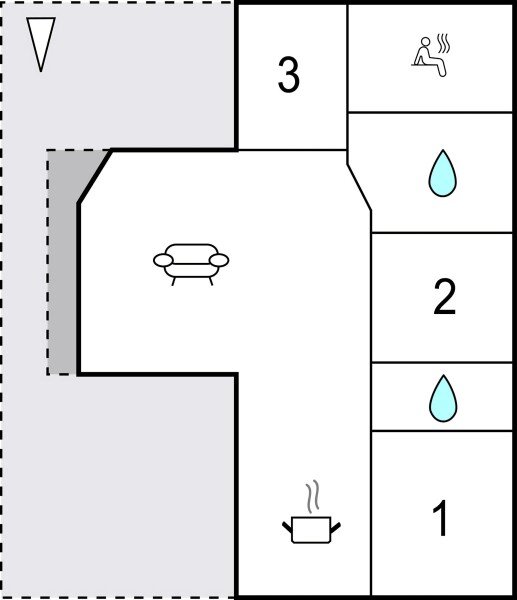 Ferienhaus 3 Schlafzimmer, mit Meerblick