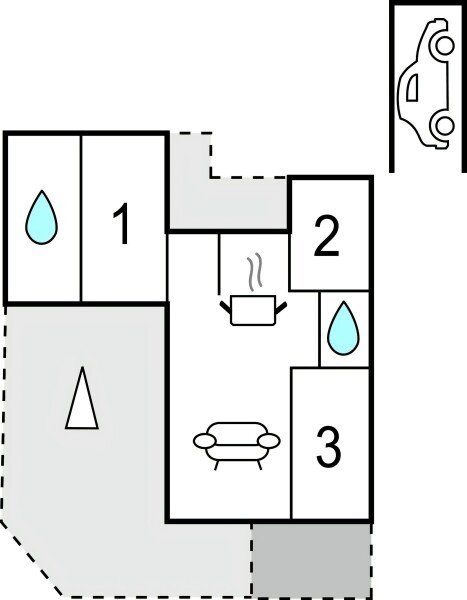 Ferienhaus 3 Schlafzimmer, mit Meerblick