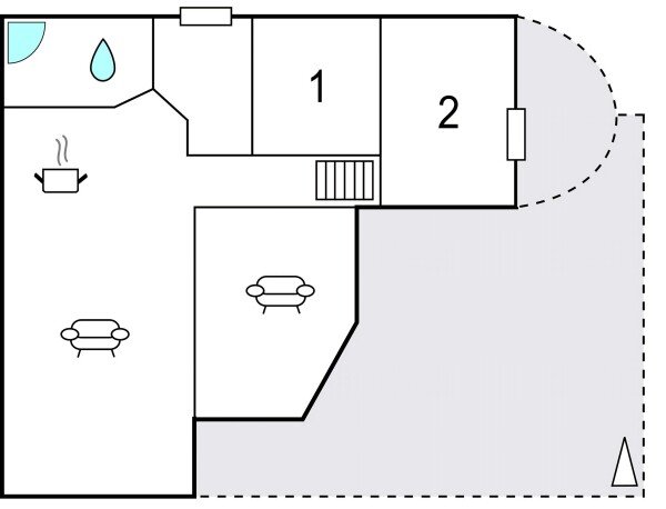 Huis 2 slaapkamers, met sea view