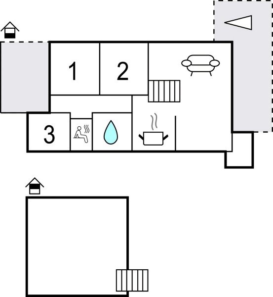 Ferienhaus 3 Schlafzimmer, mit Garten