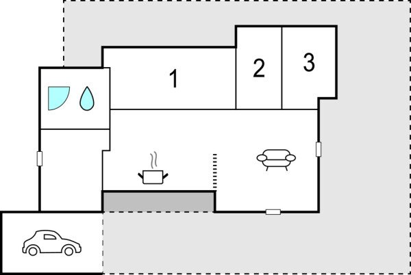 Ferienhaus 3 Schlafzimmer, mit Meerblick