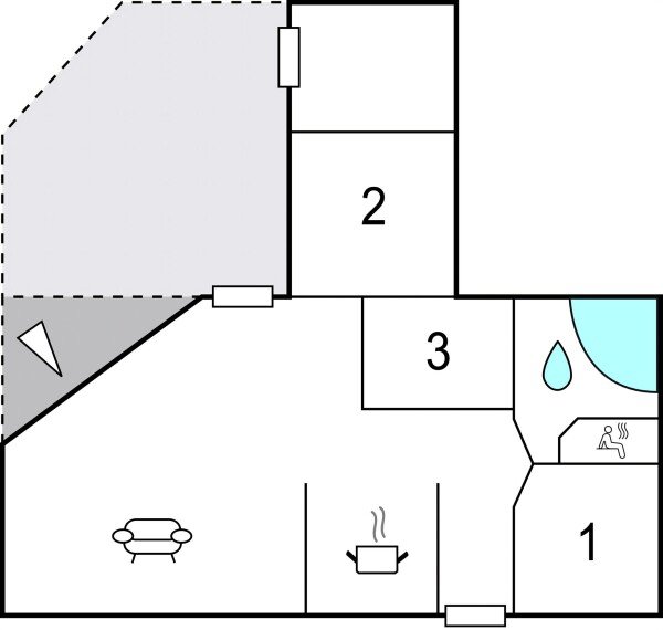 Ferienhaus 3 Schlafzimmer, mit Kamin