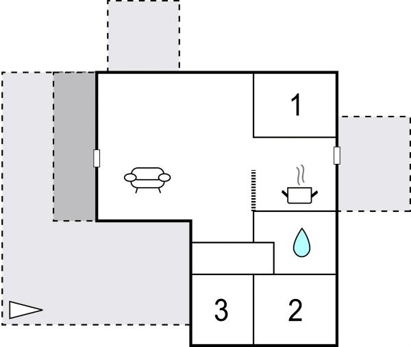 Ferienhaus 3 Schlafzimmer, mit Meerblick
