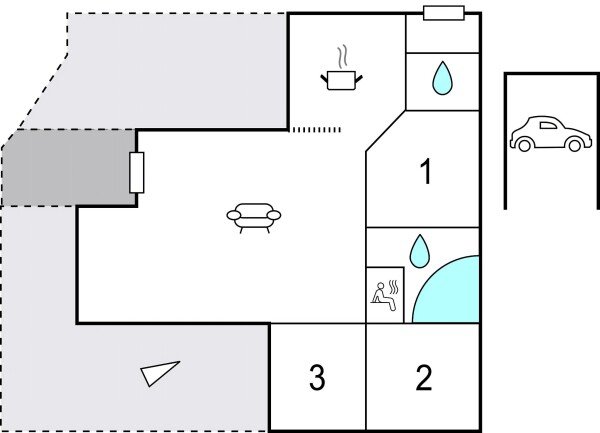 Ferienhaus 3 Schlafzimmer, mit Meerblick