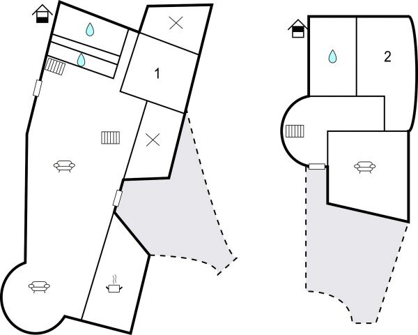 Casa 2 habitaciones, con vista al mar