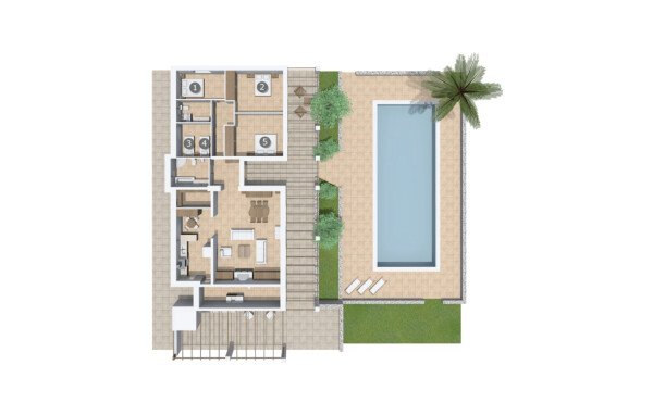 Huis 4 slaapkamers, met zwembad