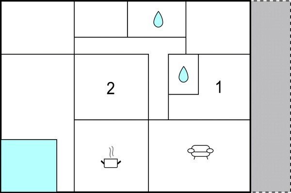 Casa 2 habitaciones, con piscina