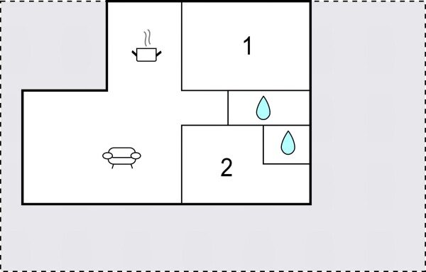 Apartamento 2 habitaciones, con vista al mar