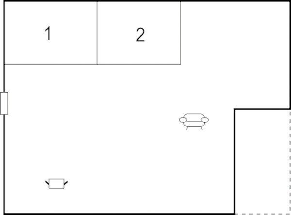 Apartment 2 bedrooms, with air conditioning