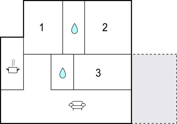 Appartement confortable, 3 chambres, avec vue sur mer