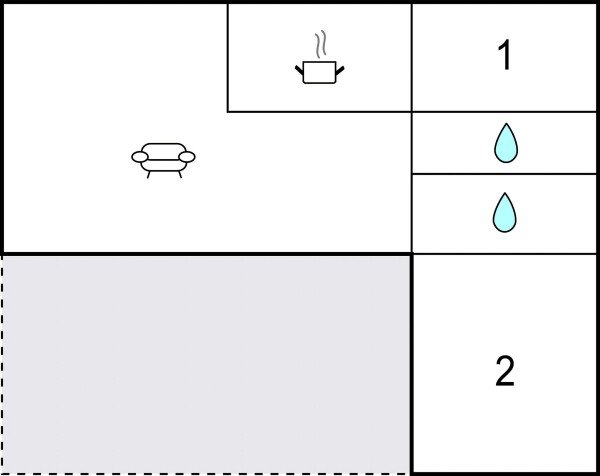 Appartement moderne, 2 chambres, avec piscine