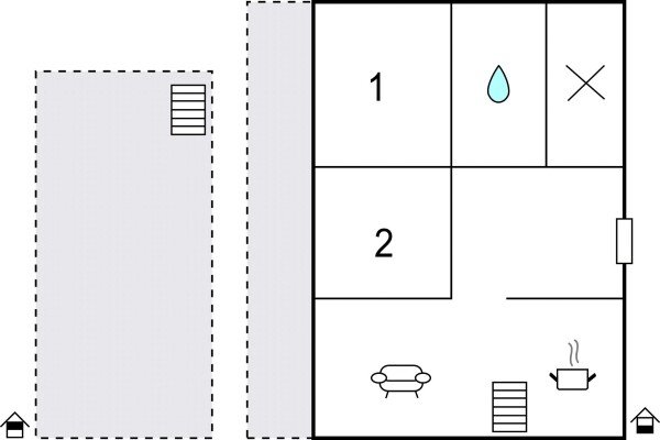 Apartamento 2 habitaciones, con vista al mar