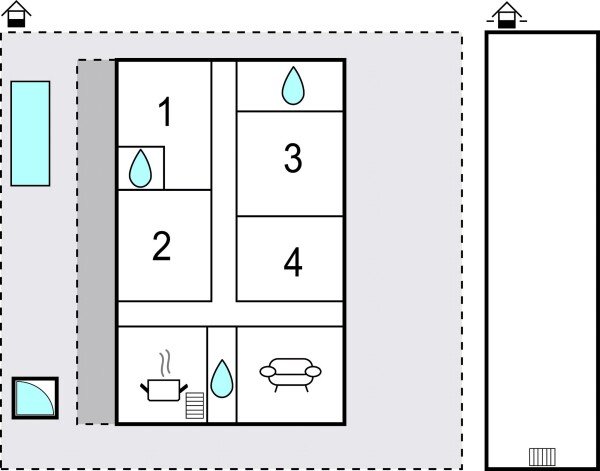 Maison 4 chambres, avec vue sur mer