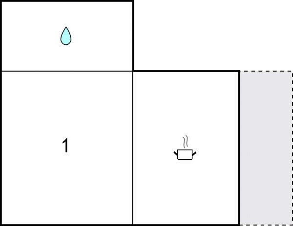 Appartement 1 slaapkamer, met sea view