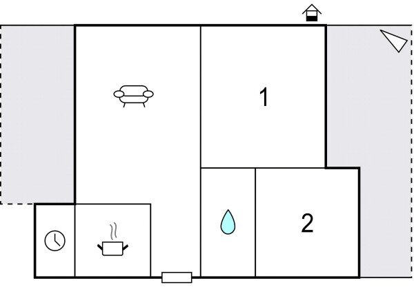 Wohnung 2 Schlafzimmer, mit Meerblick