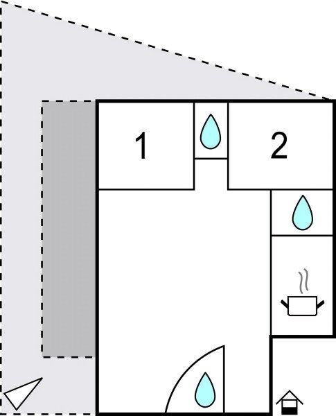 Appartement 2 slaapkamers, met sea view