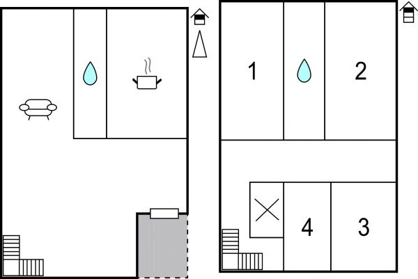 Ferienhaus 4 Schlafzimmer, mit Garten