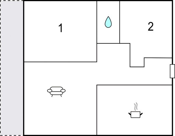 Wohnung 2 Schlafzimmer, mit Meerblick