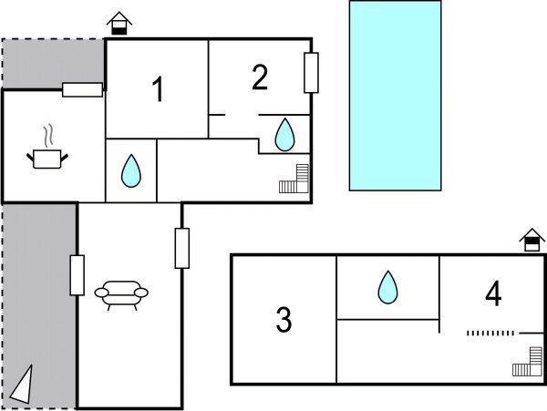 Casa 4 habitaciones, con piscina