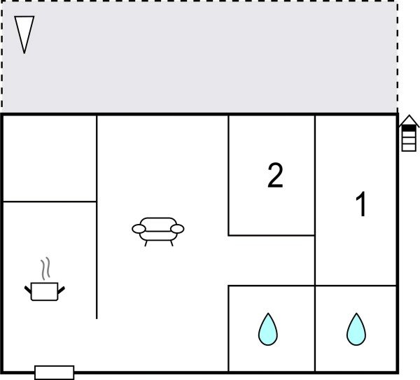 Apartamento 2 habitaciones, con vista al mar