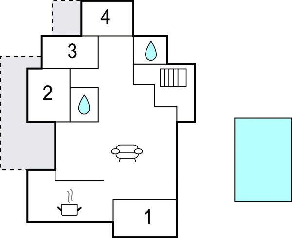 Casa 4 habitaciones, con vista al mar