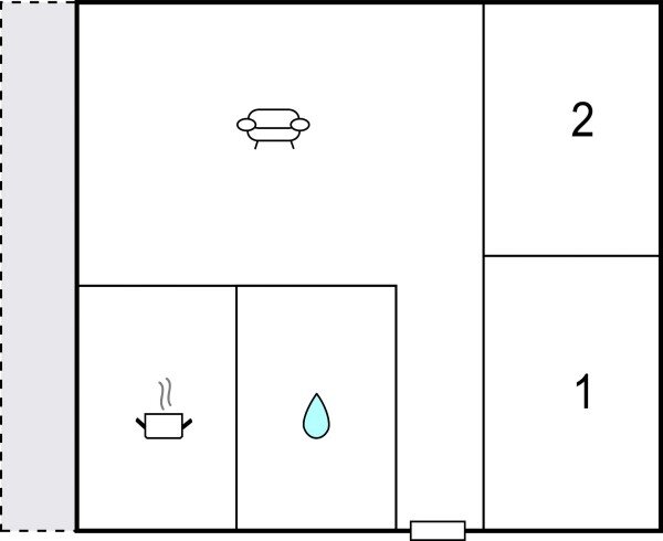 Appartement 2 chambres, avec vue sur mer