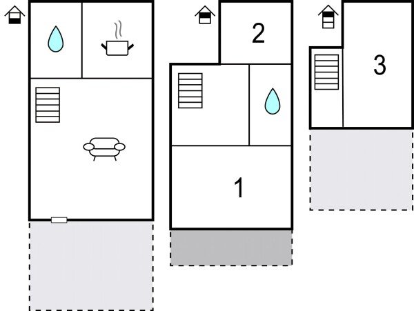 Apartamento 2 habitaciones, con vista al mar