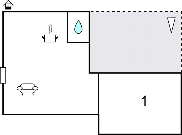 Apartamento 1 habitación, con vista al mar