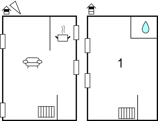 Appartamento 1 camera, con vista mare