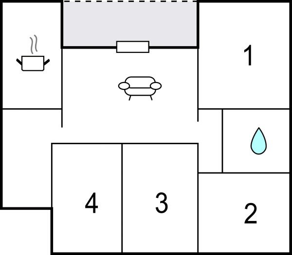 Wohnung 3 Schlafzimmer, mit Meerblick