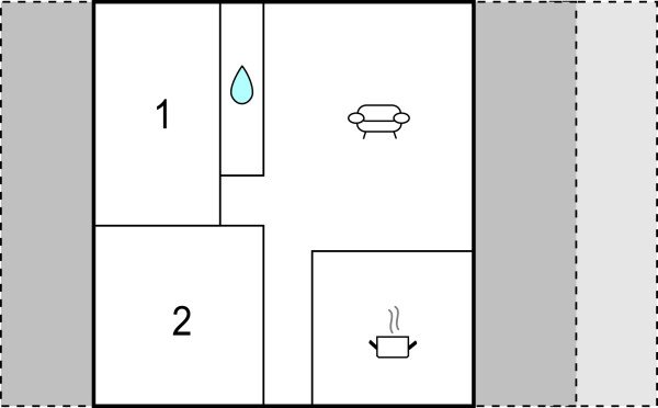 Wohnung 2 Schlafzimmer, mit Pool