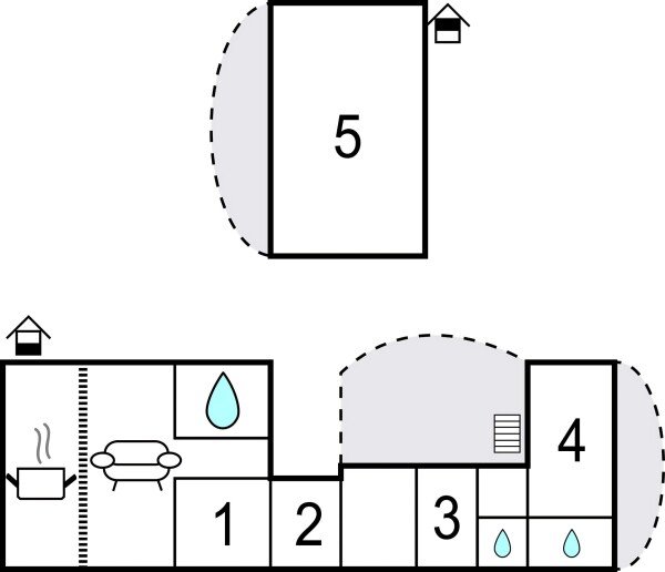 Maison 5 chambres, avec vue sur mer