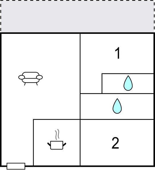 Apartamento 2 habitaciones, con vista al mar