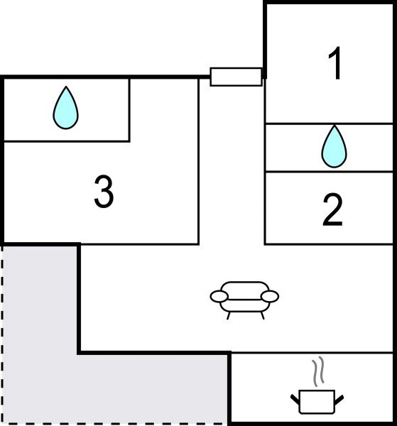 Casa 3 habitaciones, con vista al mar