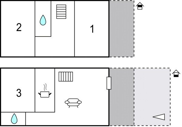 Casa 3 habitaciones, con vista al mar